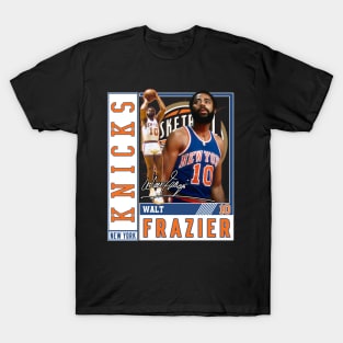 Walt Frazier The Clyde Basketball Legend Signature Vintage Retro 80s 90s Bootleg Rap Style T-Shirt
